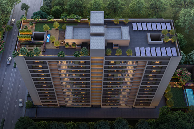 Lionarc Group New Appartments The Altitude Luxurious Apartment In Ahmedabad Terrace View